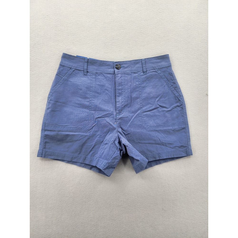 Eddie Bauer Ripstop Shorts Womens 10 Blue 5 Inseam Hiking Outdoor Utility New 2